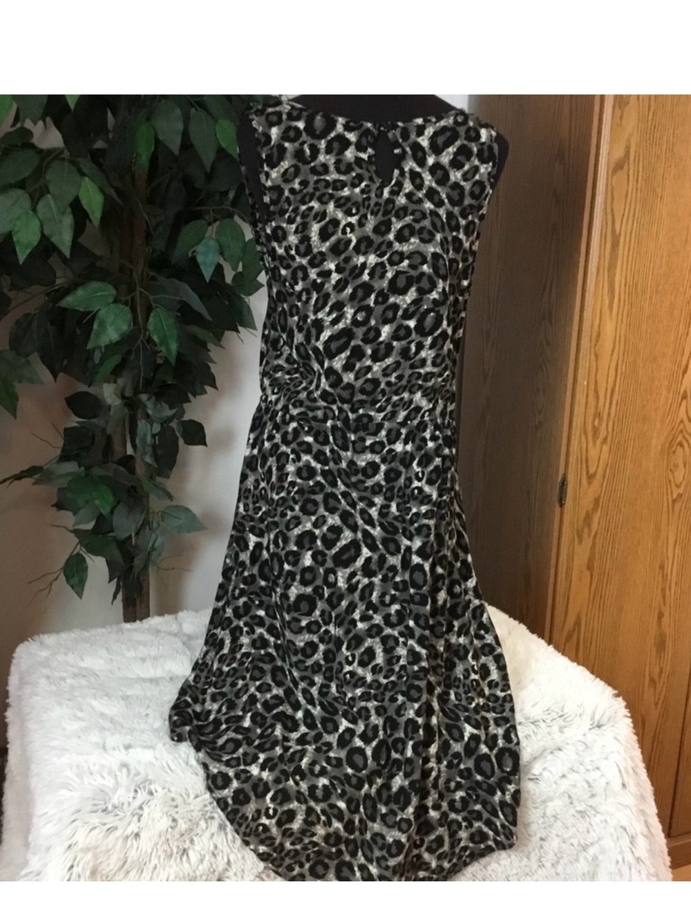 Metaphor Leopard Print Hi Lo Dress Size XL Sleeveless Animal Print - Picture 7 of 16